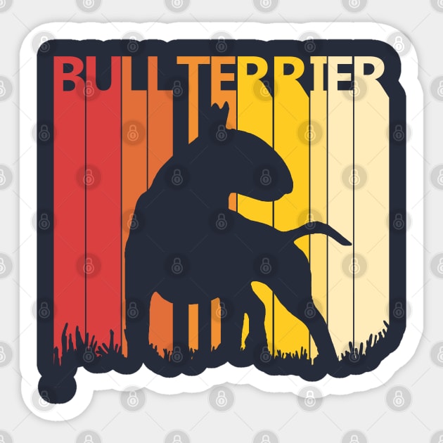 Vintage Bull Terrier Dog Sticker by GWENT